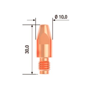 FUBAG Контактный наконечник M8х30 мм ECU D=0.9 мм (25 шт.) в Пензе фото