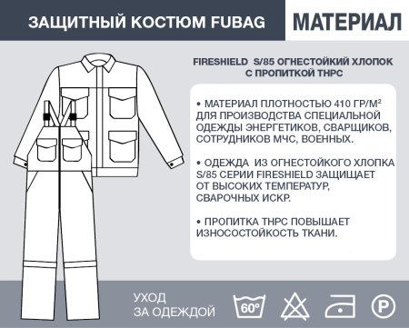 Защитный костюм Fubag размер 48-50 рост 3 в Пензе фото