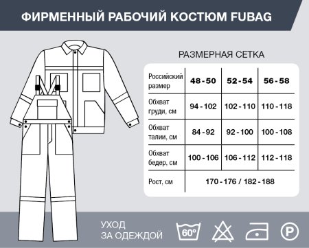 Фирменный рабочий костюм Fubag размер 48-50 рост 182-188 в Пензе фото