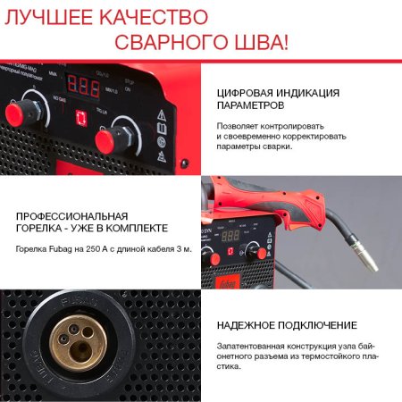 FUBAG Сварочный полуавтомат IRMIG 200 SYN с горелкой 250 А 3 м в комплекте в Пензе фото