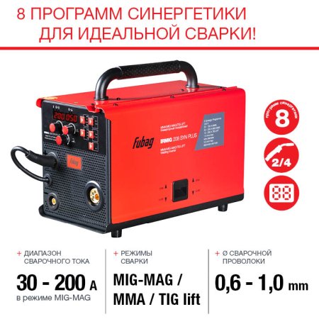 FUBAG Сварочный полуавтомат IRMIG 208 SYN PLUS c горелкой FB 250 3m в Пензе фото