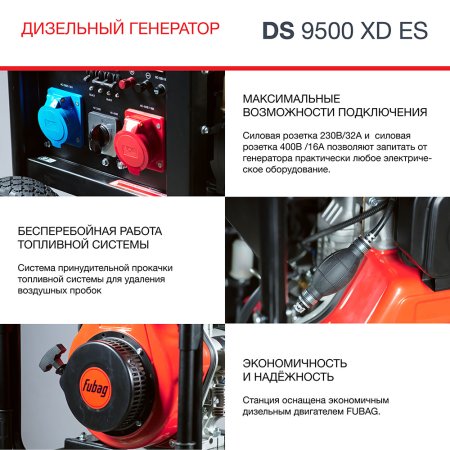 FUBAG Дизельный генератор (одно- и трехфазный) с электростартером DS 9500 XD ES в Пензе фото