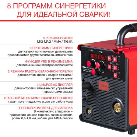 FUBAG Сварочный полуавтомат IRMIG 188 SYN PLUS c горелкой FB 250 3 м в Пензе фото